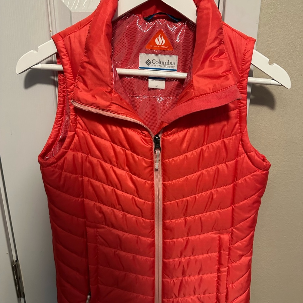 Columbia Bright Coral Quilted Omni-Heat Vest